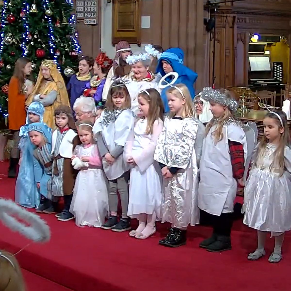 Scene from Pop-up Nativity 2022 at Troon Old