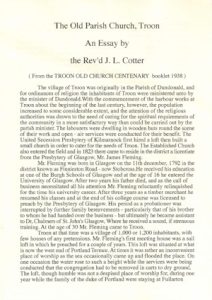 Revd J L Cotter Essay front page thumbnail